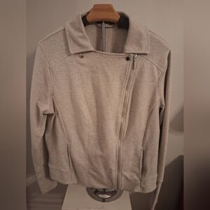 Halston Zip Up Gray Sweatshirt Jacket, Size 18W